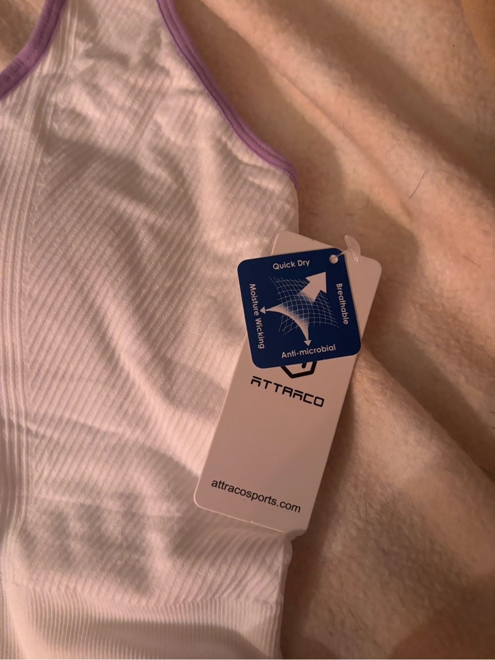 Lavender Pleated Athletic Skirt Set with White Stripe - Picture 4 of 8